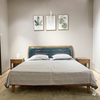 无非：北欧现代家具简约实木床1.8米双人大床组合套餐